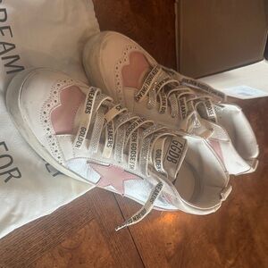 Golden Goose mid star double quarter silver milky pink ice special edition